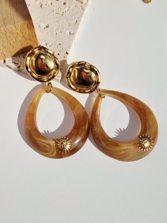 Boucles d'oreilles Ambre