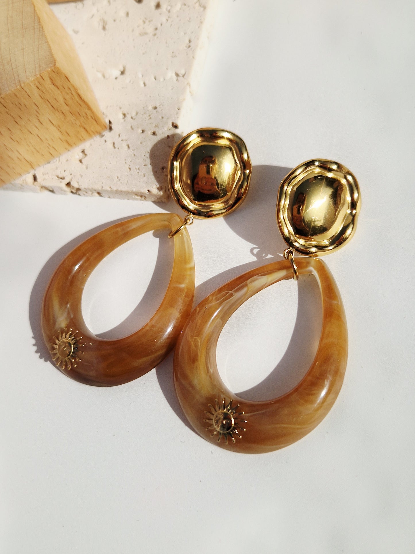 Boucles d'oreilles Ambre