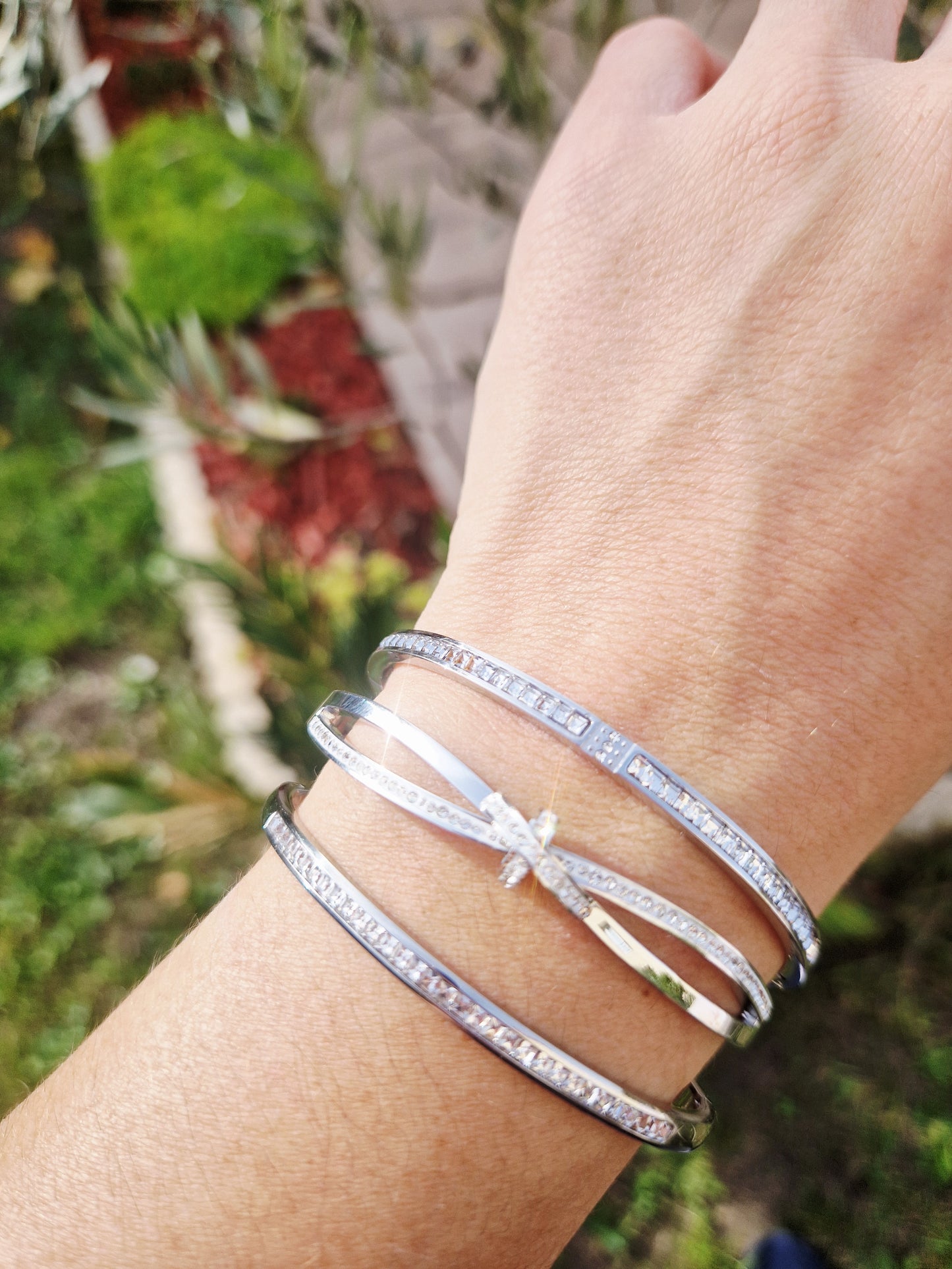 Jonc Éliana argenté