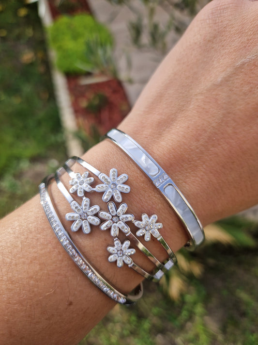 Jonc Marguerite argenté