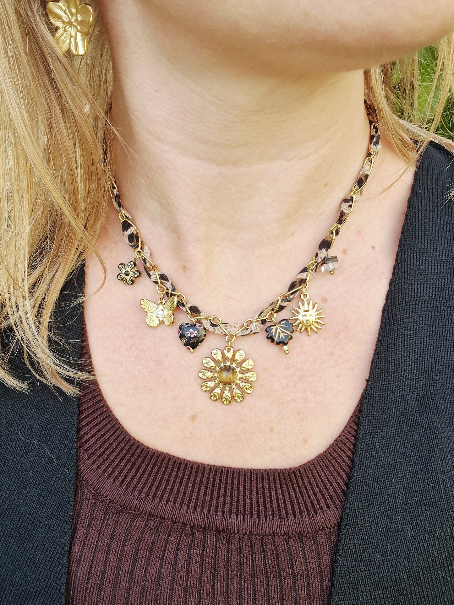 Collier Soléa - Acier inoxydable doré