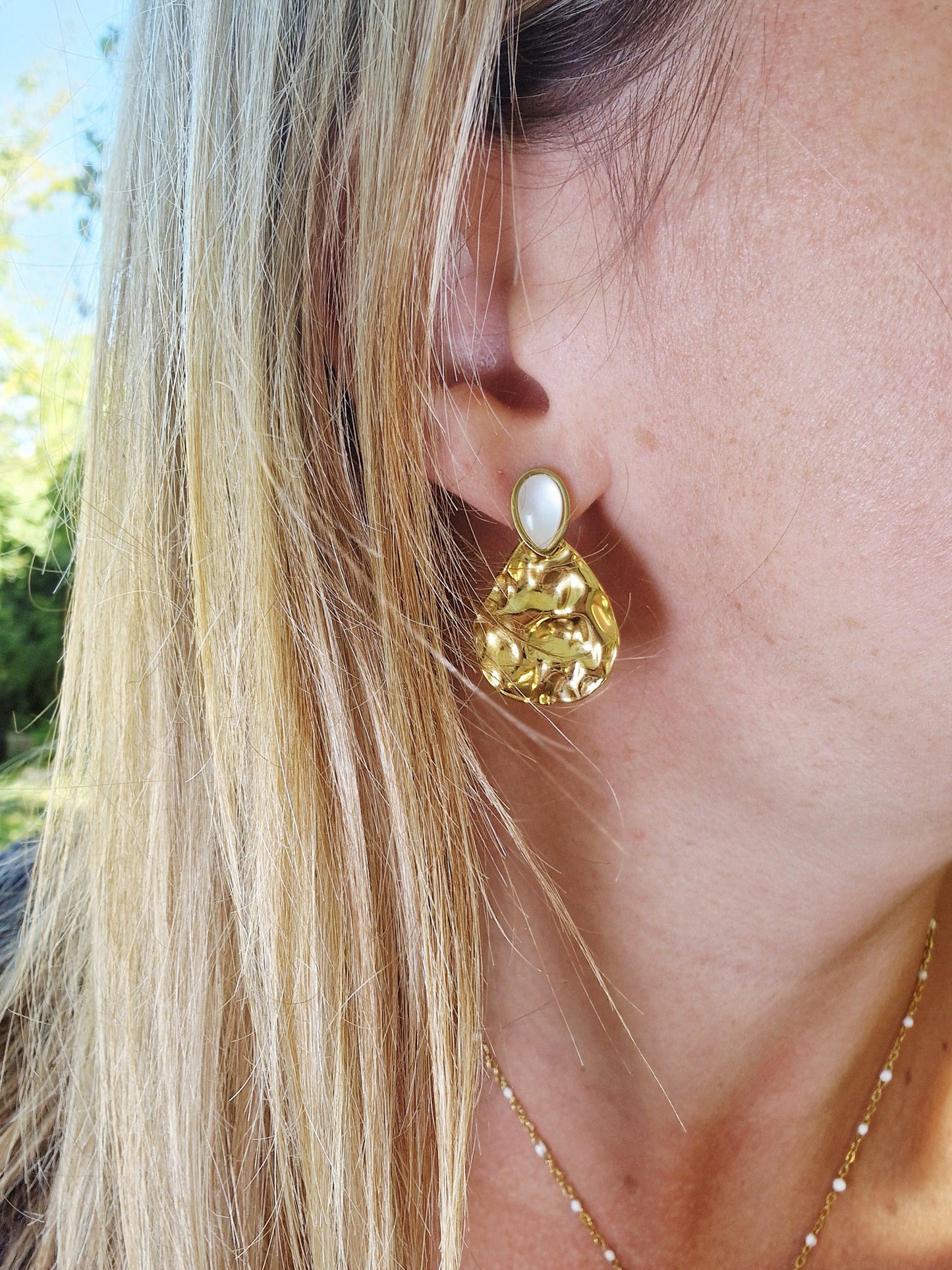 Boucles d’oreilles Nacre