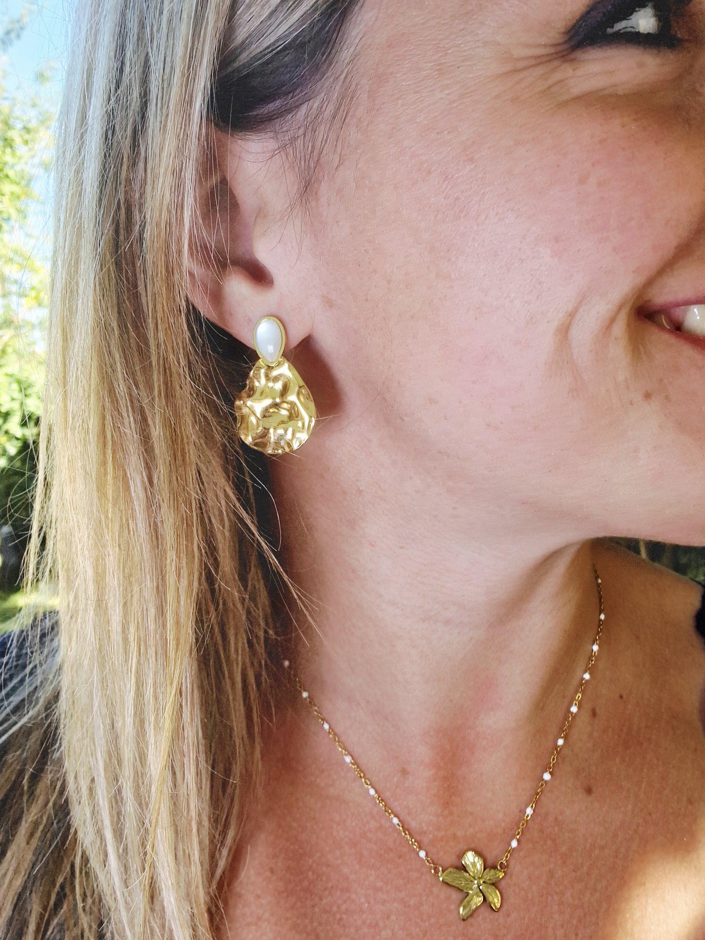 Boucles d’oreilles Nacre